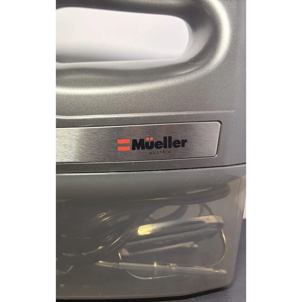Mueller Electric Hand Mixer, 5 Speed 250W Turbo with Snap-on Storage Case